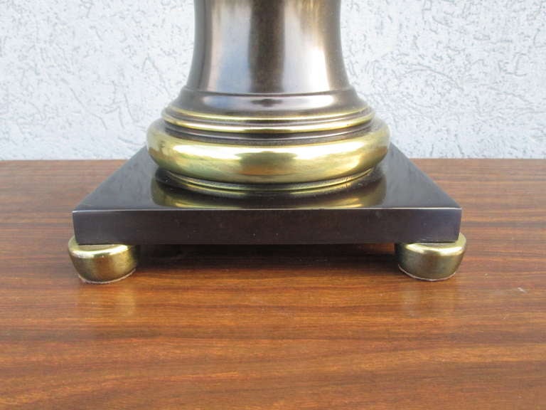 Stiffel Patiniertes Messing Faux Bambus Lampe (amerikanisch) im Angebot