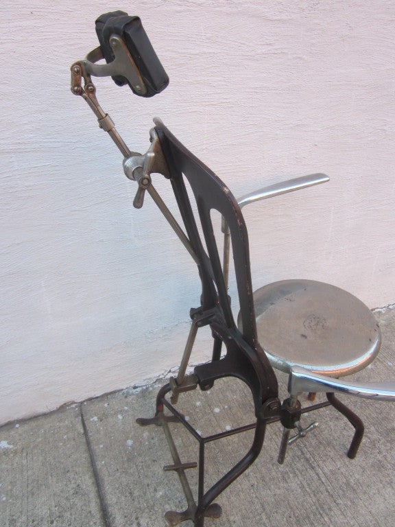 Mid-20th Century 1930s Adjustable Dental / Examining Chair