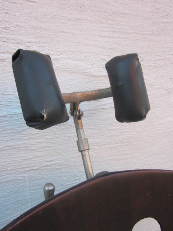 Wrought Iron 1930s Adjustable Dental / Examining Chair