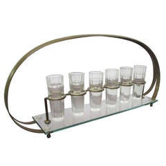 Bronze Baccarat Shot Glass Caddy