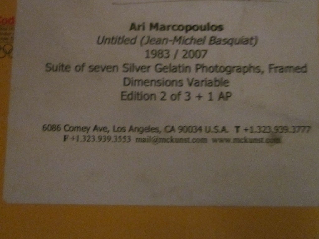 Basquiat 6 Silber-Gelatine-Fotografien von Ari Marcopoulos (Papier) im Angebot