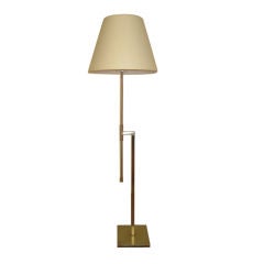 Laurel Adjustable Height Brass Floor Lamp
