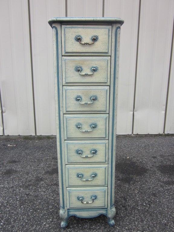 American French Style Painted Lingerie Chest