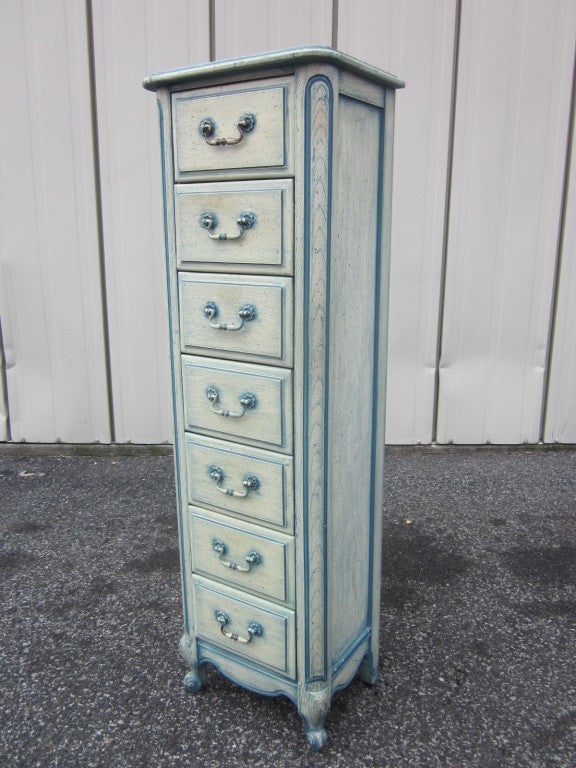 Mid-20th Century French Style Painted Lingerie Chest
