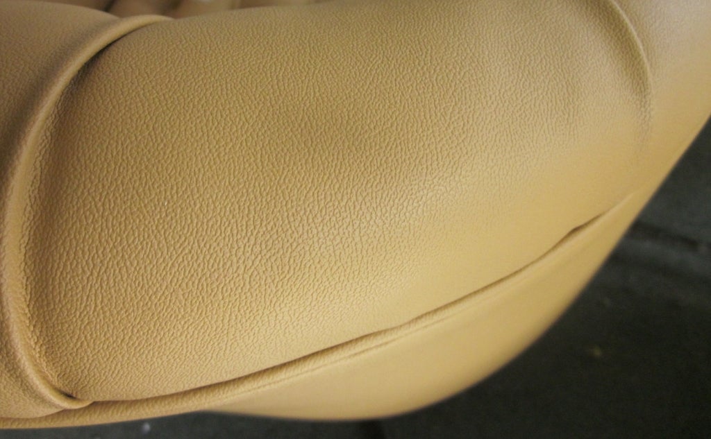 American Pair of Ward Bennett Tufted Swivel Lounge Chairs