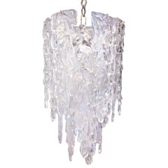 Murano Glass Cascading Icicle Chandelier