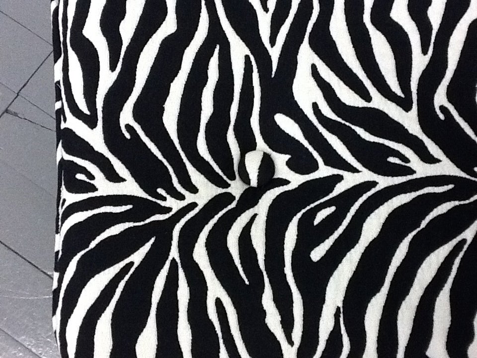 Pair Zebra Print Benches / Ottomans 3