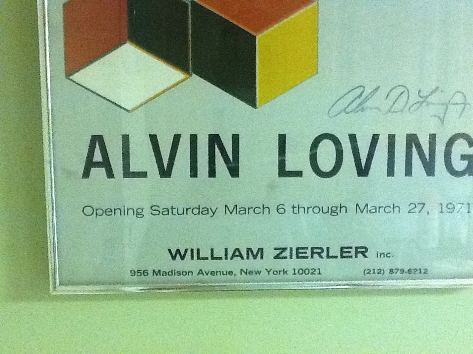 Seltene signierte Alvin Loving-Poster-Ausstellung in der William Zierler Gallery (Ende des 20. Jahrhunderts) im Angebot