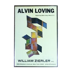 Raro cartel firmado por Alvin Loving expuesto en la Galería William Zierler