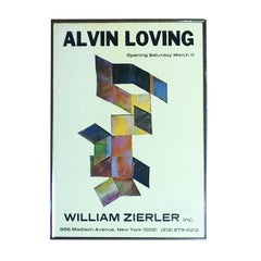 Vintage Rare Signed Alvin Loving Poster Exhib at William Zierler Gallery