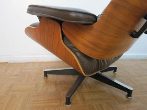 Leather Charles & Ray Eames Herman Miller Lounge Chair 670 and 671