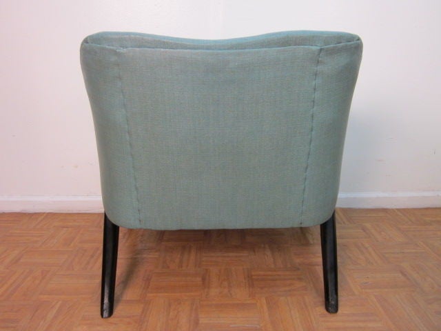 Wood Stylish Pair Italian Upholstered Chairs