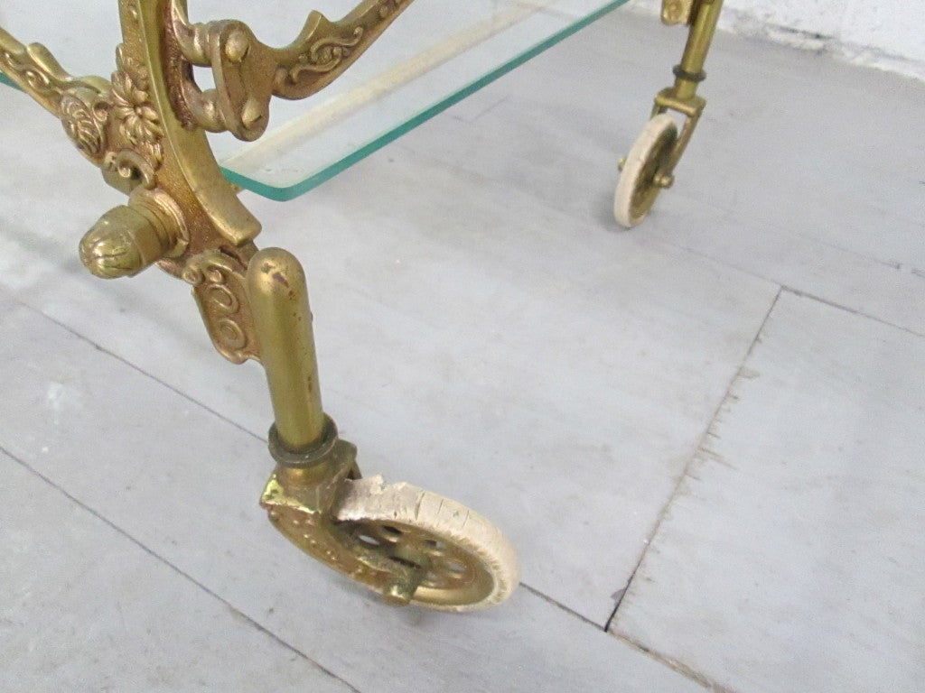 Brass Baroque Style Bar / Tea Cart 1