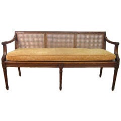 Louis XIV Style Caned Bench