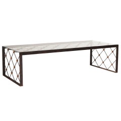 Tour Eiffel coffee table in blackened and gilt iron by Jean Royère 
