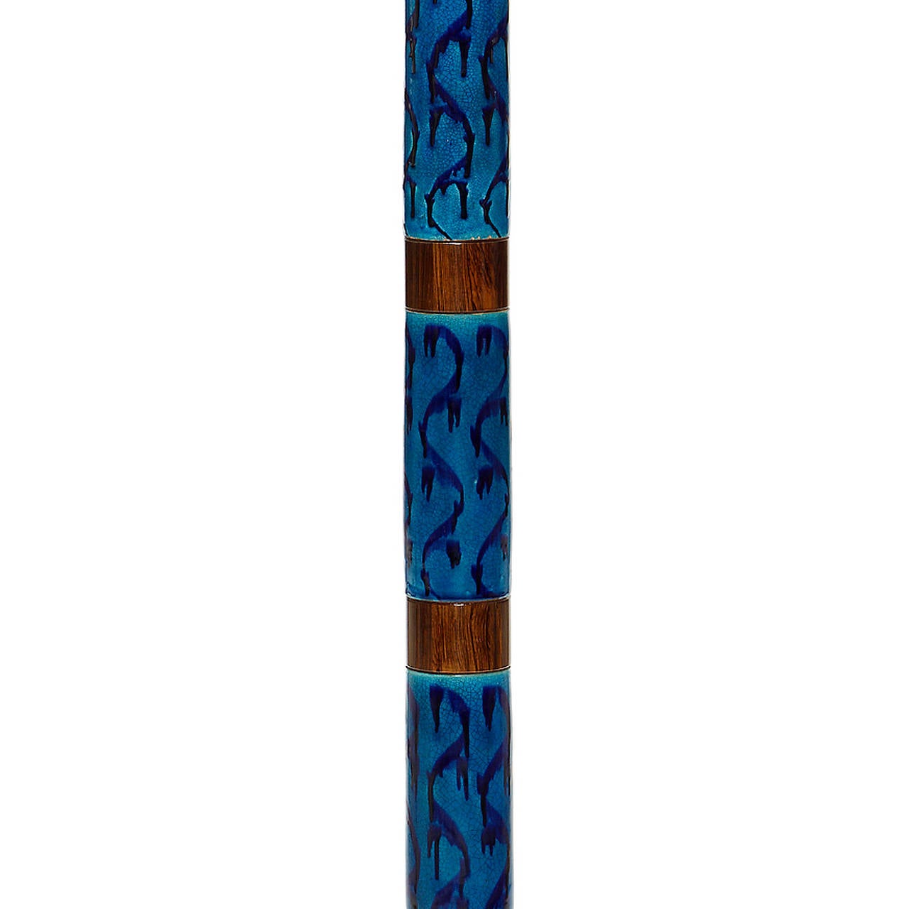 Swedish Standing Lamp with Hand-Painted Tiles by Stig Lindberg for Gustavsberg For Sale