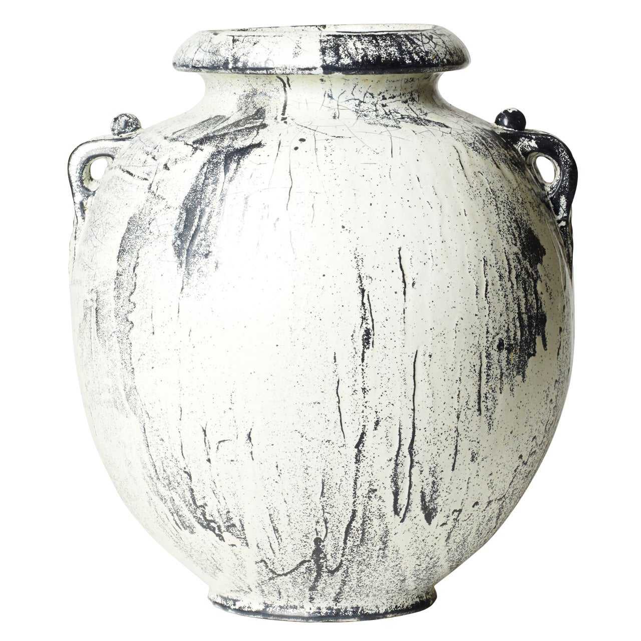 Fine Neoclassical / Skønvirke Vase with Handles by Svend Hammershøi For Sale