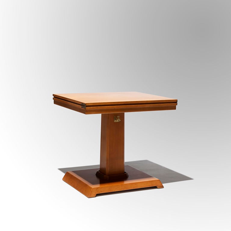 Scandinavian Modern Adjustable Side Table in Beech by Axel Einar Hjorth For Sale