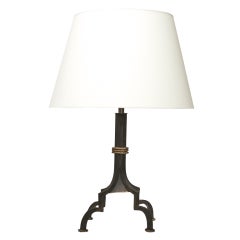 Table lamp in wrought iron by Mercier Frères