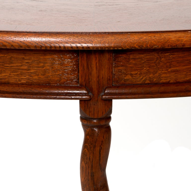Swedish Center or Side Table in Oak by A.E. Hjorth Attributed for NK For Sale