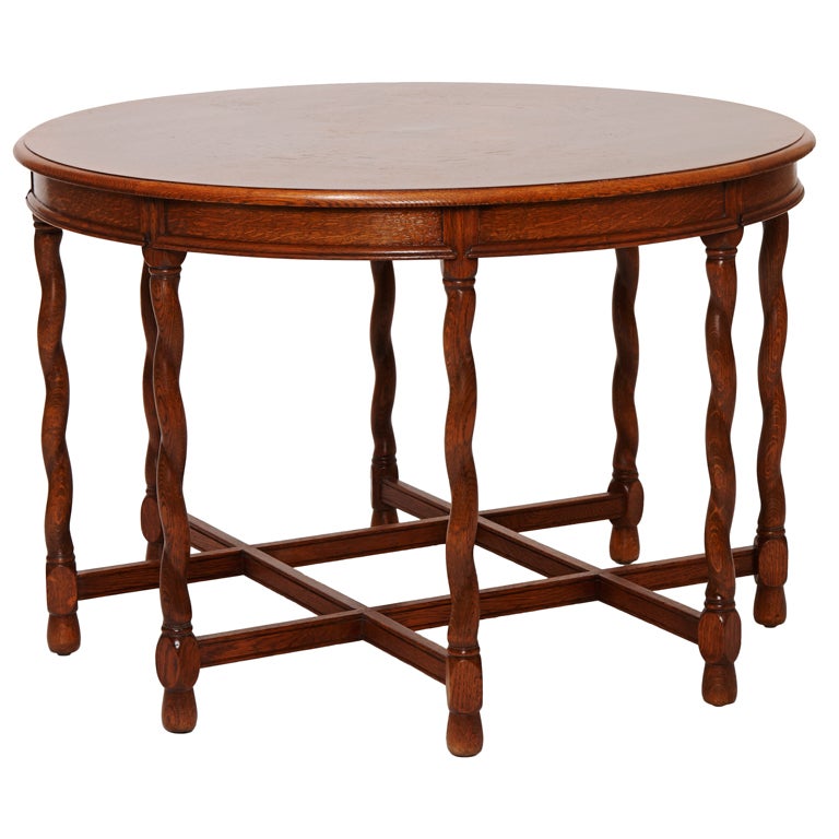 Center or Side Table in Oak by A.E. Hjorth Attributed for NK For Sale
