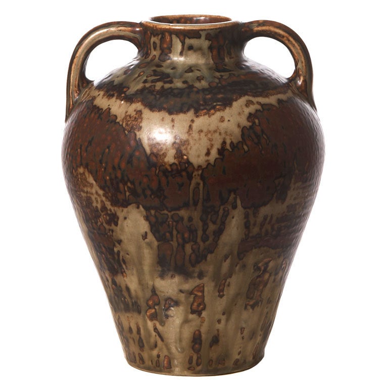 Amphora Vase with "Sung" Glaze by Carl Halier For Sale