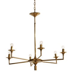 Chandelier in Brass by Sölve Carlsson