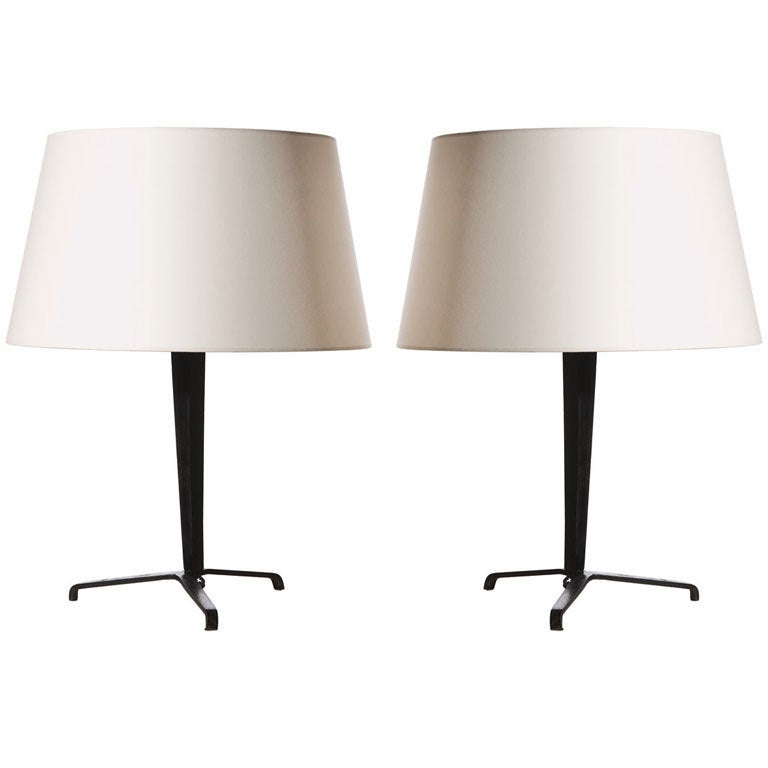 Iron Lamps by Jean-Michel Frank For Sale