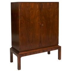 Exquisitely Crafted Danish Rosewood Cabinet on Stand