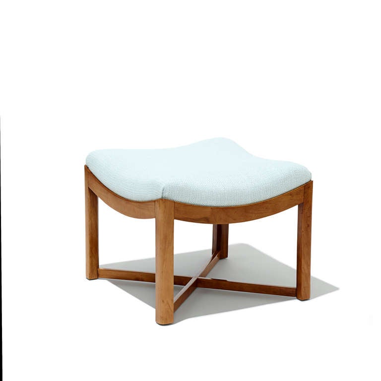 Danish Art Moderne Thebes-Style Bench in Bleached Mahogany