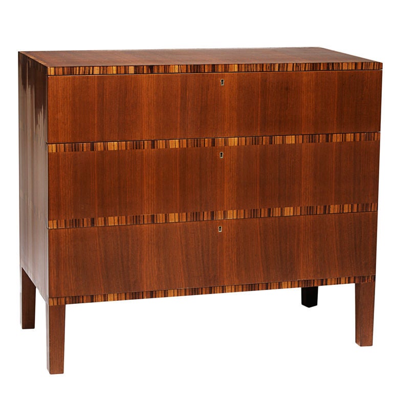 Exquisite functionalist chest of drawers by Margareta Köhler