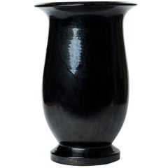 Large Neoclassical Urn with Black Glaze by Kähler 