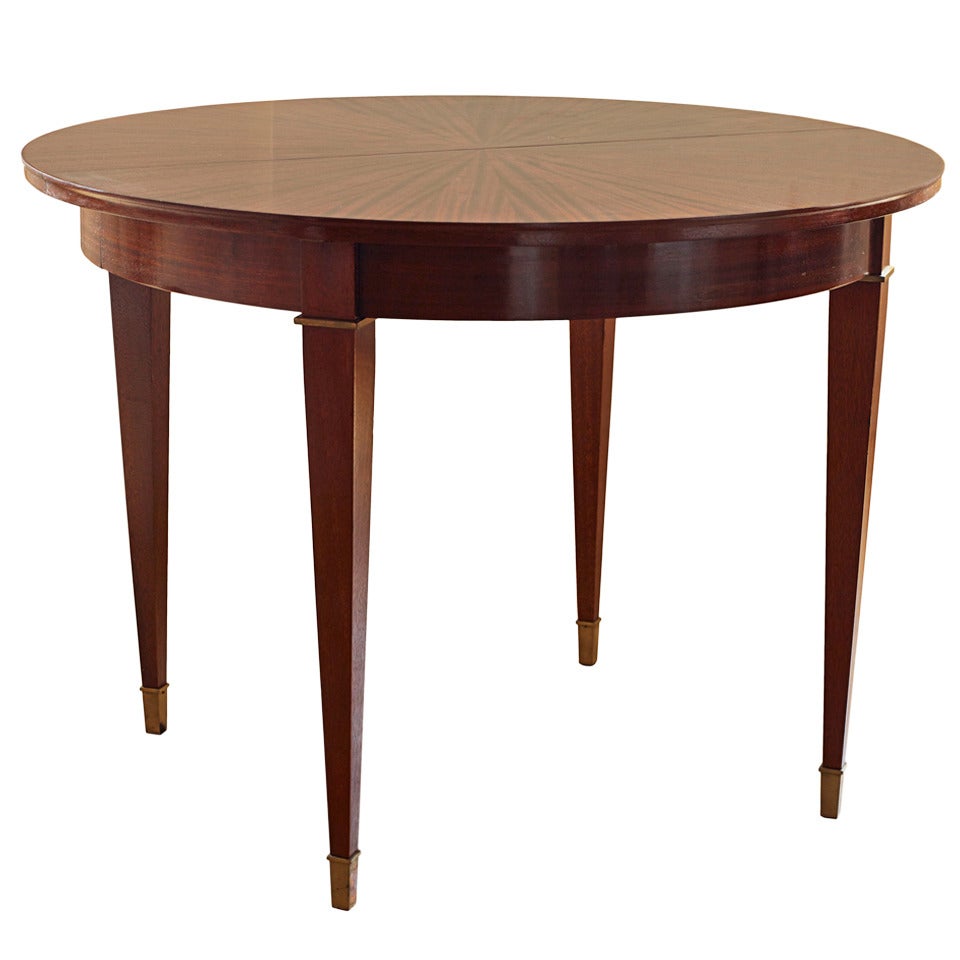 Games or Dining Table in Cuban Mahogany by Jacques Adnet For Sale