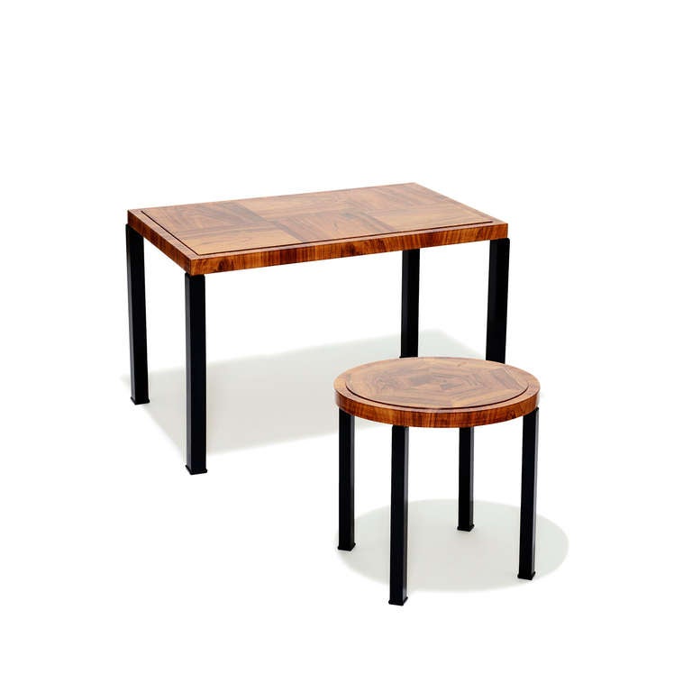 Swedish Nesting Coffee Table Duo In Rosewood With Ebonized Legs