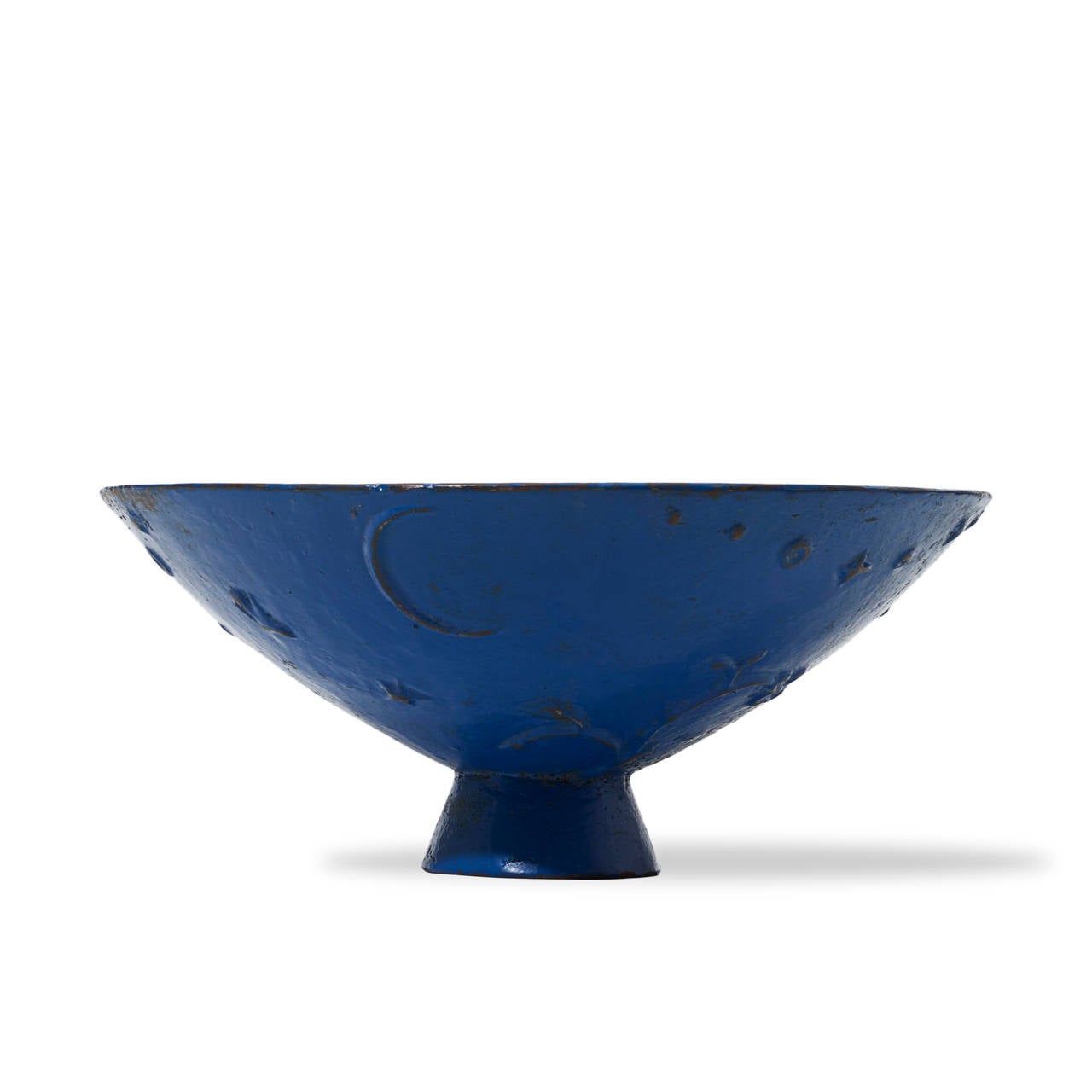 Art Deco “Mikrokosmos” Urn in Original Ultramarine Blue by Olof Hult for Nafveqvarns Bruk For Sale