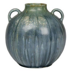 Vase in stoneware with virtuosic glazing by Patrick Nordström