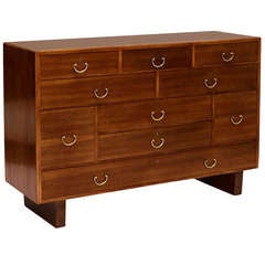 Chest with eleven drawers in mahogany by Josef Frank