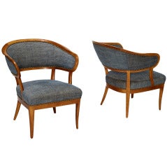 Pair of Jonas Love chairs in beech by Carl Malmsten