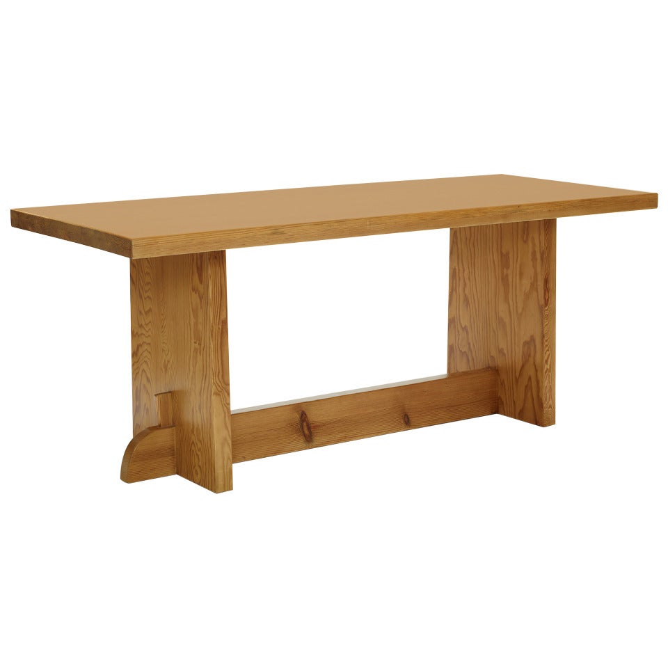 "Lovö" Dining Table in Pine by Axel Einar Hjorth For Sale