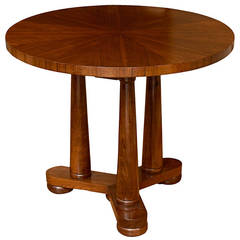 Round Side Table in Rosewood by Jean Royère