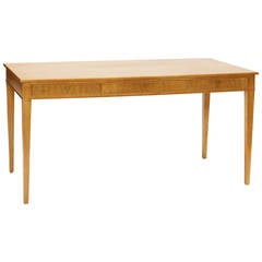Writing Table with Neoclassical Styling in Bleached Oak by Frits Henningsen