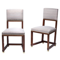 Pair of chairs in Cuban mahogany by Carl Gustav Bergsten