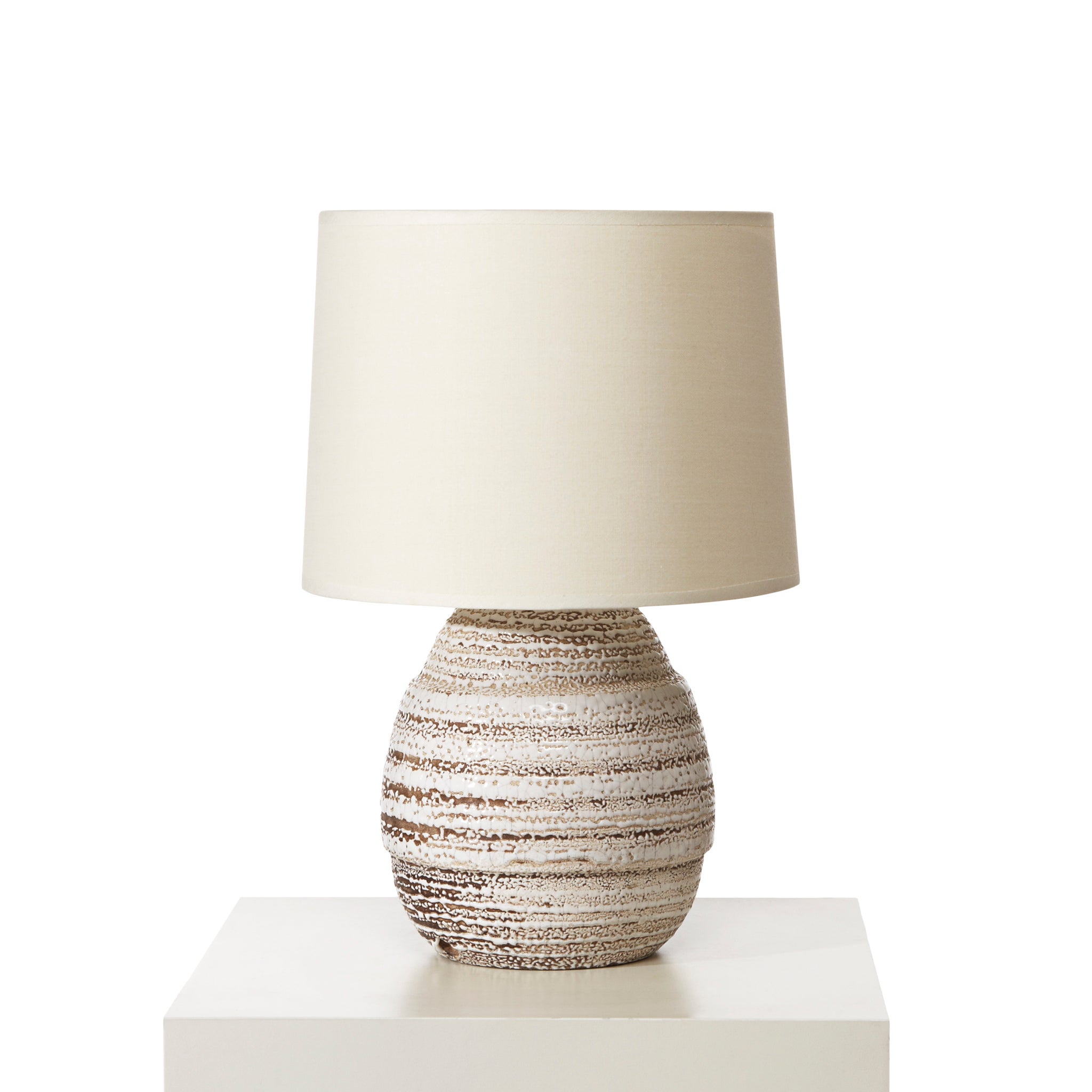 Petite table lamp in ceramic with crispé glaze by Jean Besnard