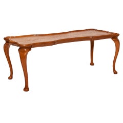 Custom Louis XV style coffee table in solid carved oak by Frits Henningsen