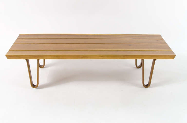Edward Wormley for Dunbar Long John Table/Bench In Excellent Condition In Berkeley, CA