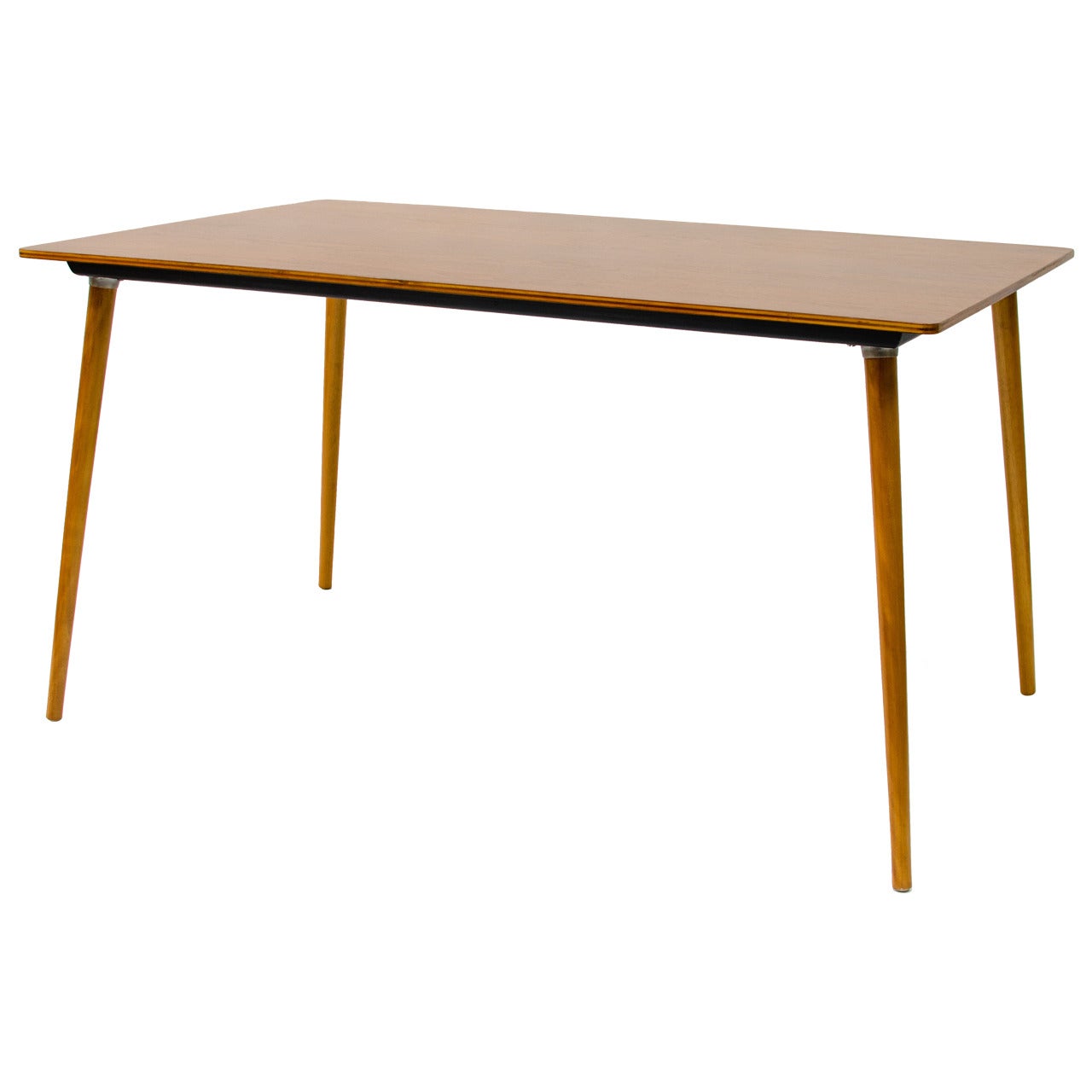 Eames DTW-3 Wood Leg Dining Table For Sale