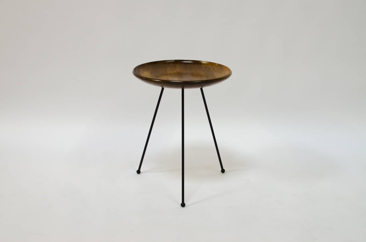 Mid-20th Century Mid-Century Iron and Wood Catch-All Table