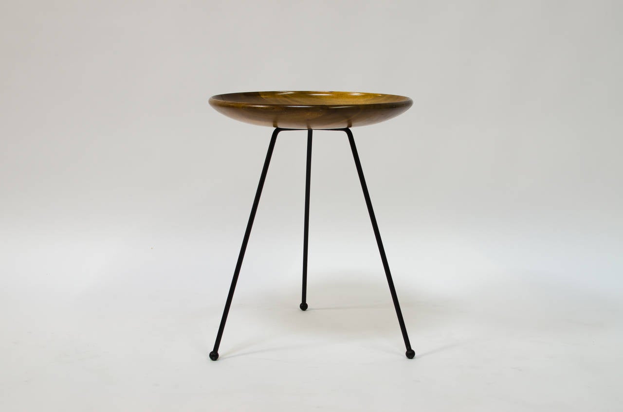 Mid-Century Modern Mid-Century Iron and Wood Catch-All Table