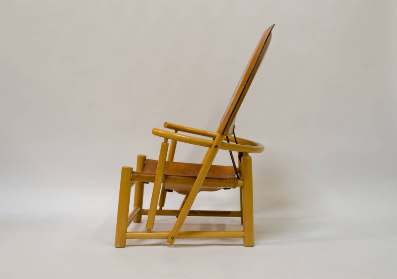 Børge Mogensen Leather Hoop Chair, 1960s In Excellent Condition In Berkeley, CA