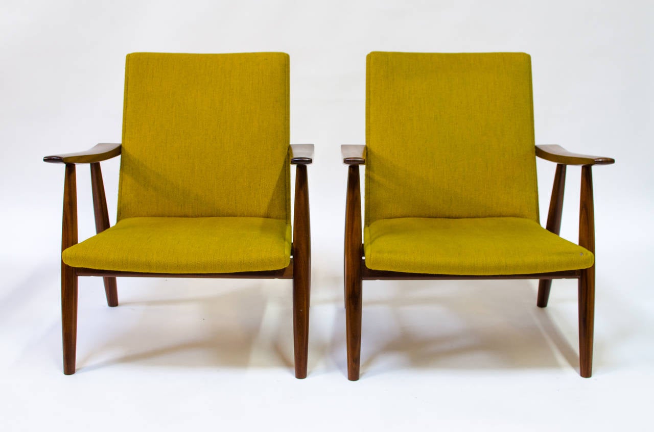 Danish Teak Lounge Chairs by Hans Wegner for GETAMA